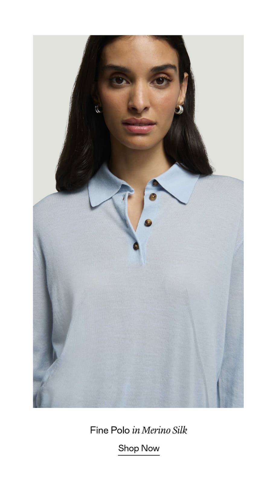 Fine Polo in Merino Silk