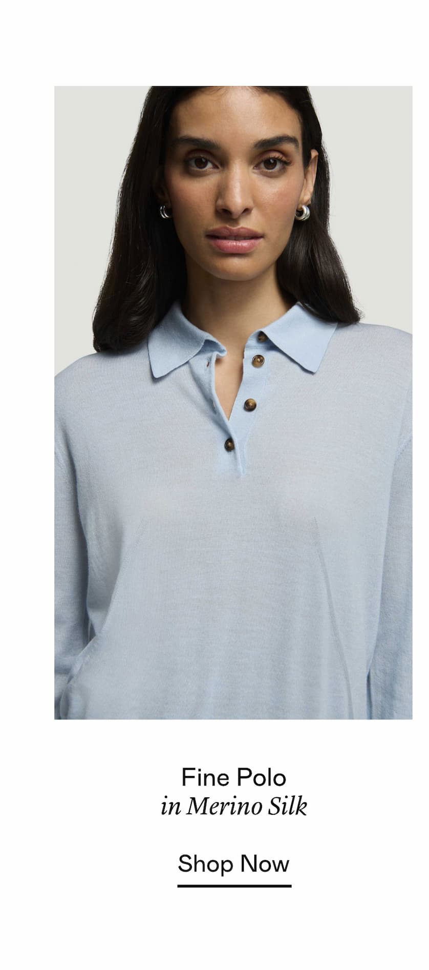 Fine Polo in Merino Silk