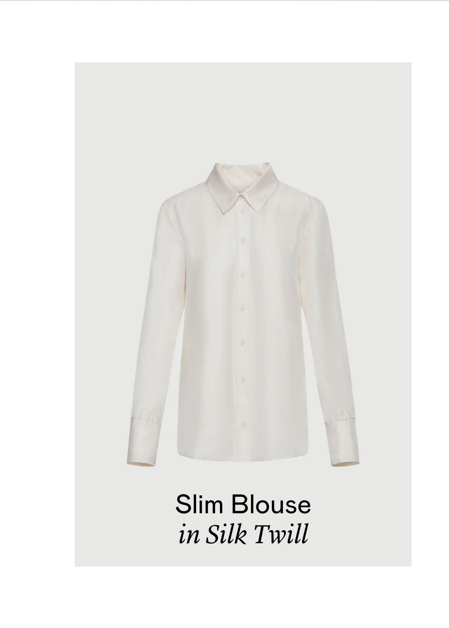Slim Blouse in Silk Twill
