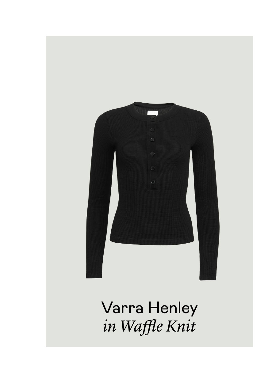 Varra Henley in Waffle Knit