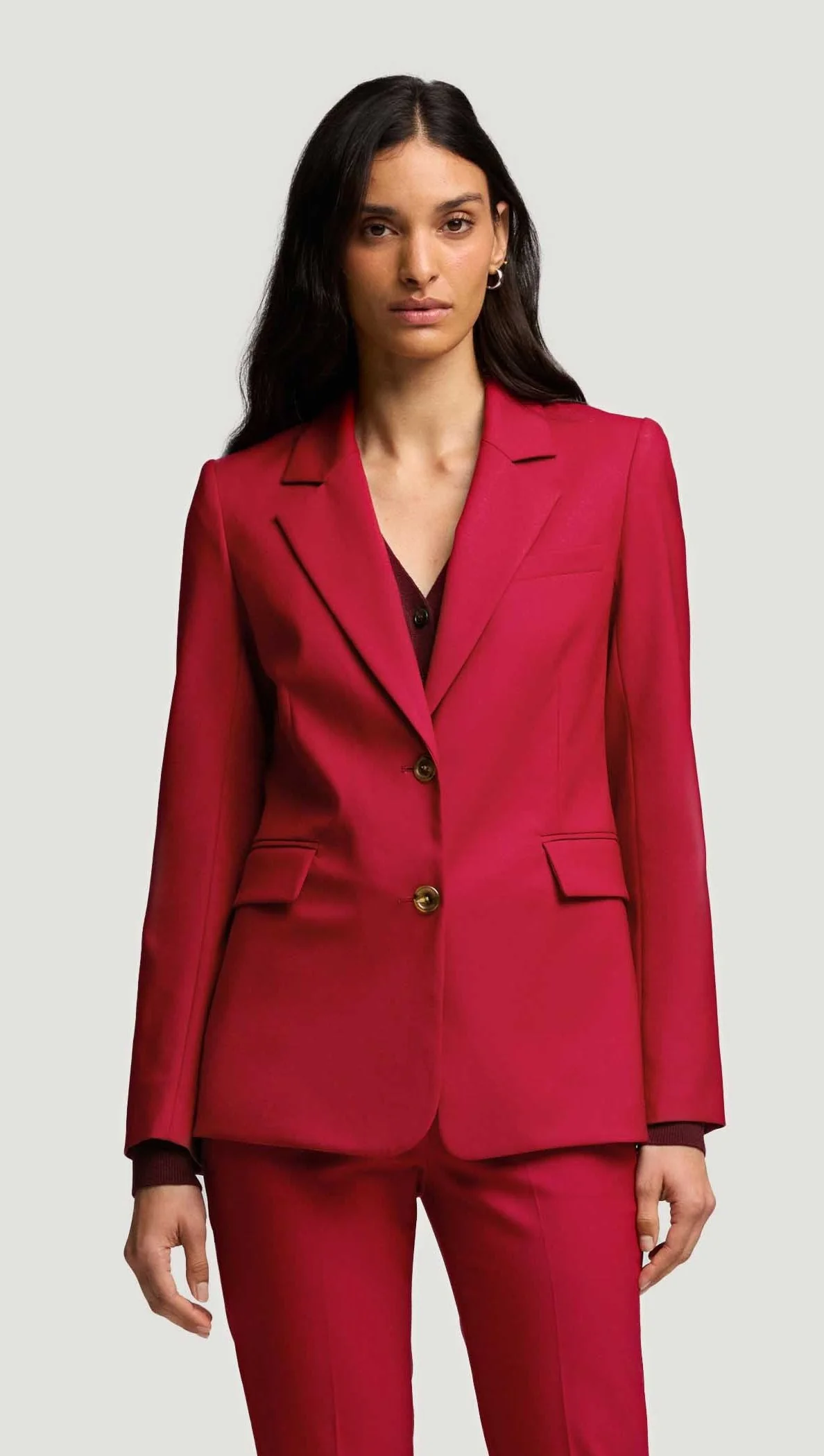 Image of Two-Button Blazer in Seasonless Wool | Carmine