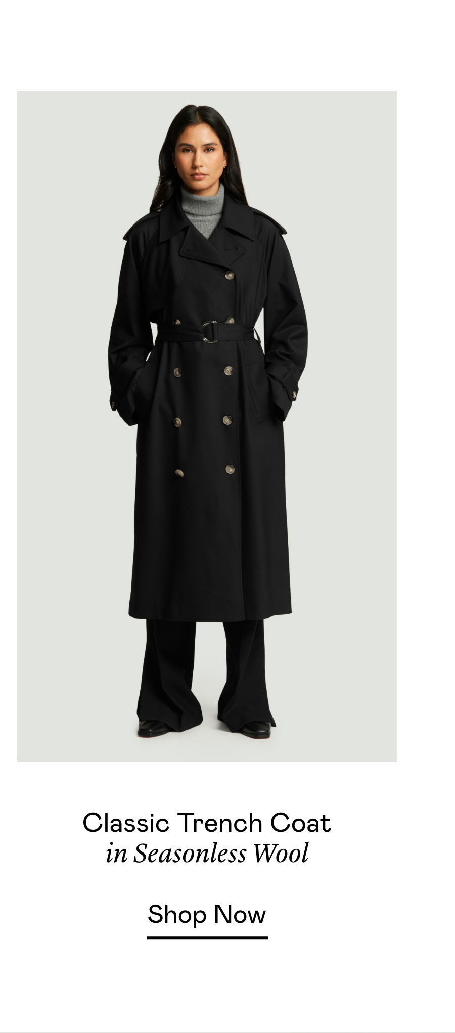 Classic Trench Coat in Seasonless Wool