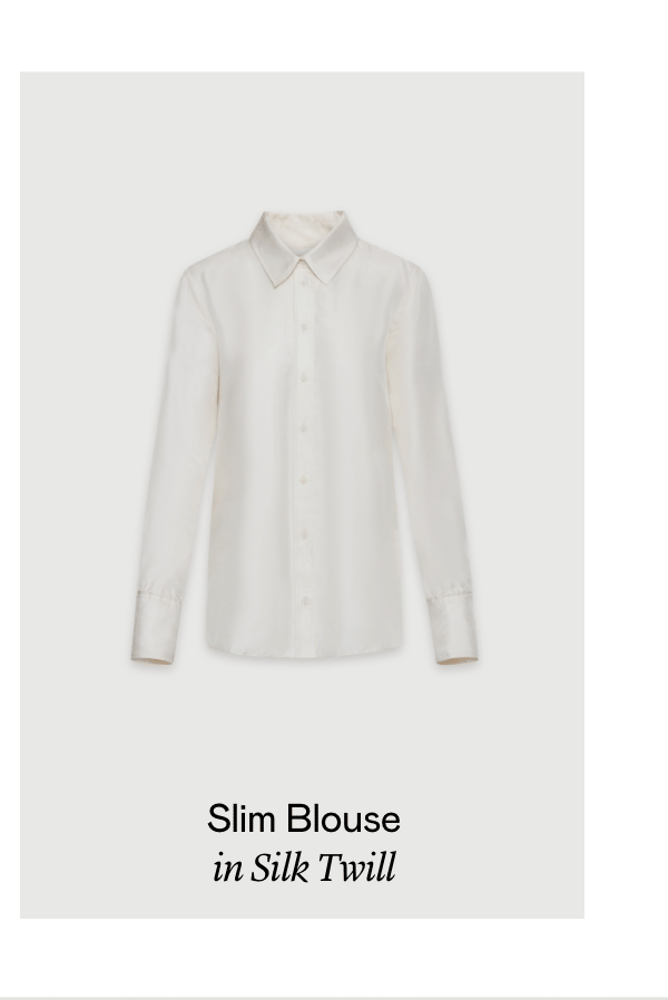 Slim Blouse in Silk Twill