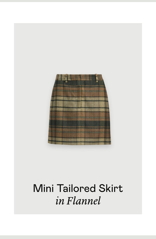 Mini Tailored Skirt in Flannel
