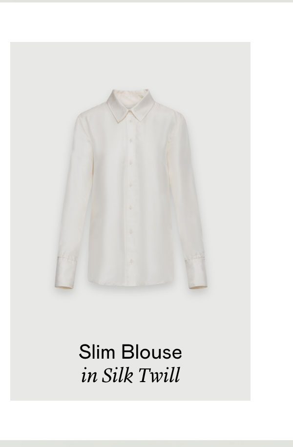 Slim Blouse in Silk Twill