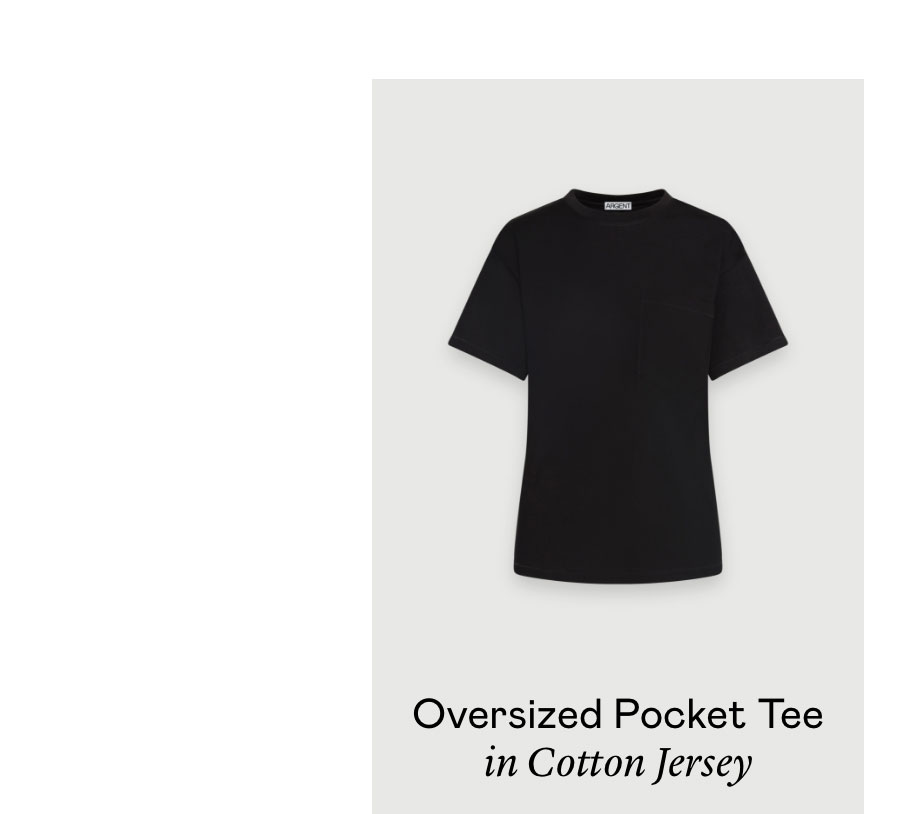 Oversized Pocket Tee in Cotton Jersey