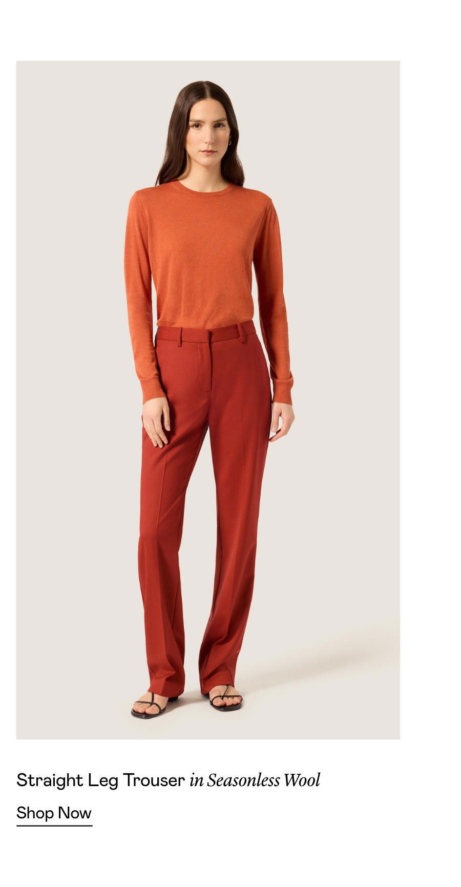 Straight Leg Trouser in Seasonless Wool