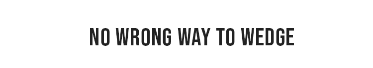 NO WRONG WAY TO WEDGE