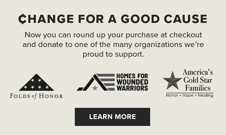CHANGE FOR A GOOD CAUSE | LEARN MORE
