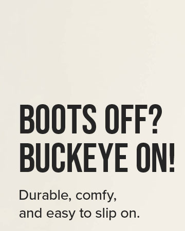 BOOTS OFF? BUCKEYE ON!
