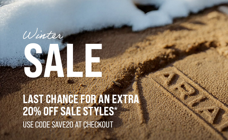 WINTER SALE Last Chance for an extra 20% off sale styles* Use code SAVE20 at checkout