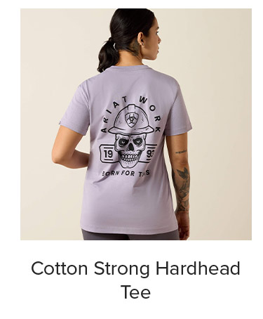Cotton Strong Hardhead Tee in Purple Ash