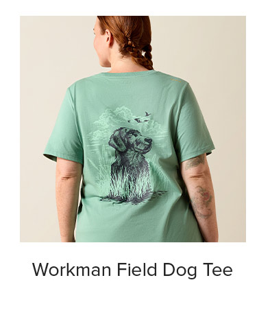 Workman Field Dog Tee in Malachite Green