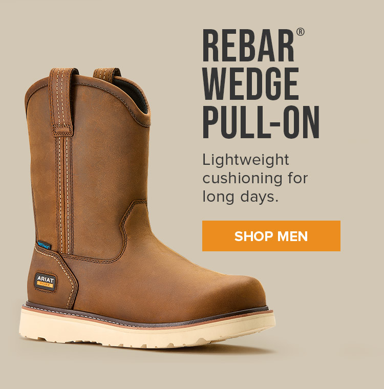 Men's Rebar Wedge in distressed brown with cream sole