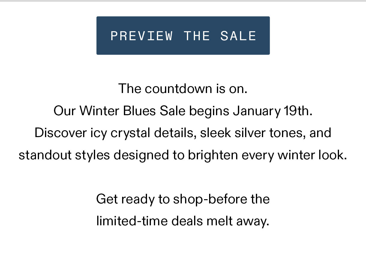 Winter Blues Sale