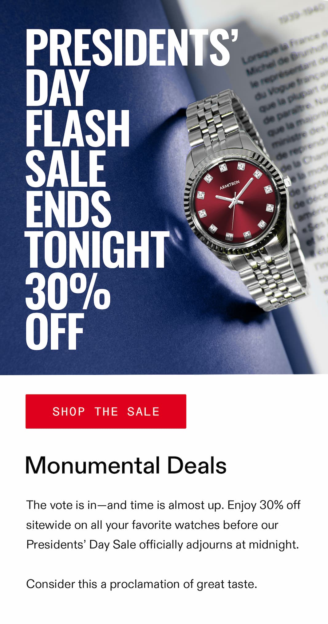 FLASH SALE • 30% OFF • ENDS TONIGHT