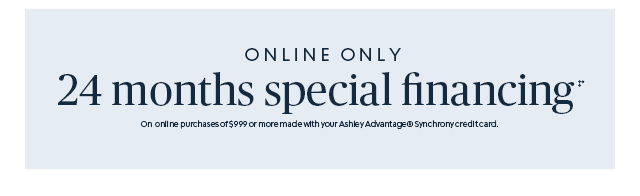 Online Only 24 months special financing