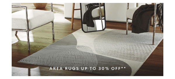 Area rugs up to 30% off