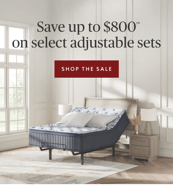 Save up to $800 on select adjustable sets