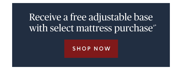 Receive a free adjustable base with select mattress purchase