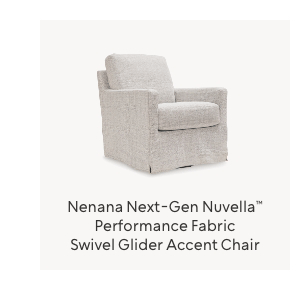 Nenana Next-Gen Nuvella™ Performance Fabric Swivel Glider Accent Chair