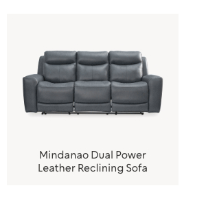 Mindanao Dual Power Leather Reclining Sofa