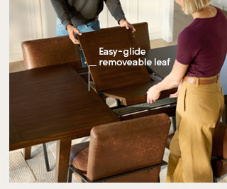 Easy-glide removeable leaf