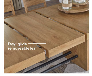 Easy-glide removeable leaf