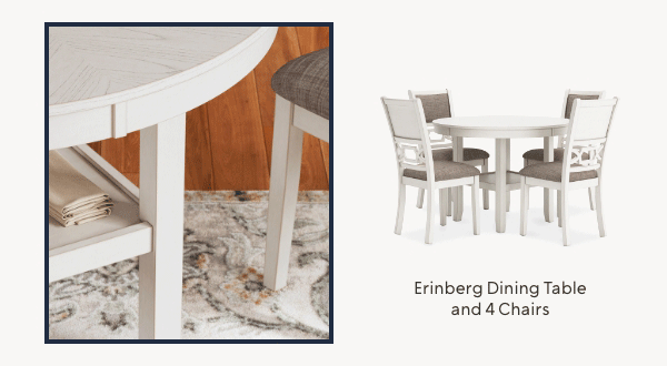 Erinberg Dining Table and 4 Chairs