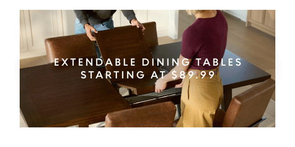 Extendable dining tables starting at $89.99