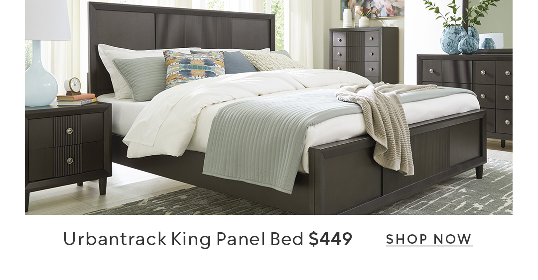Urbantrack king panel bed $449