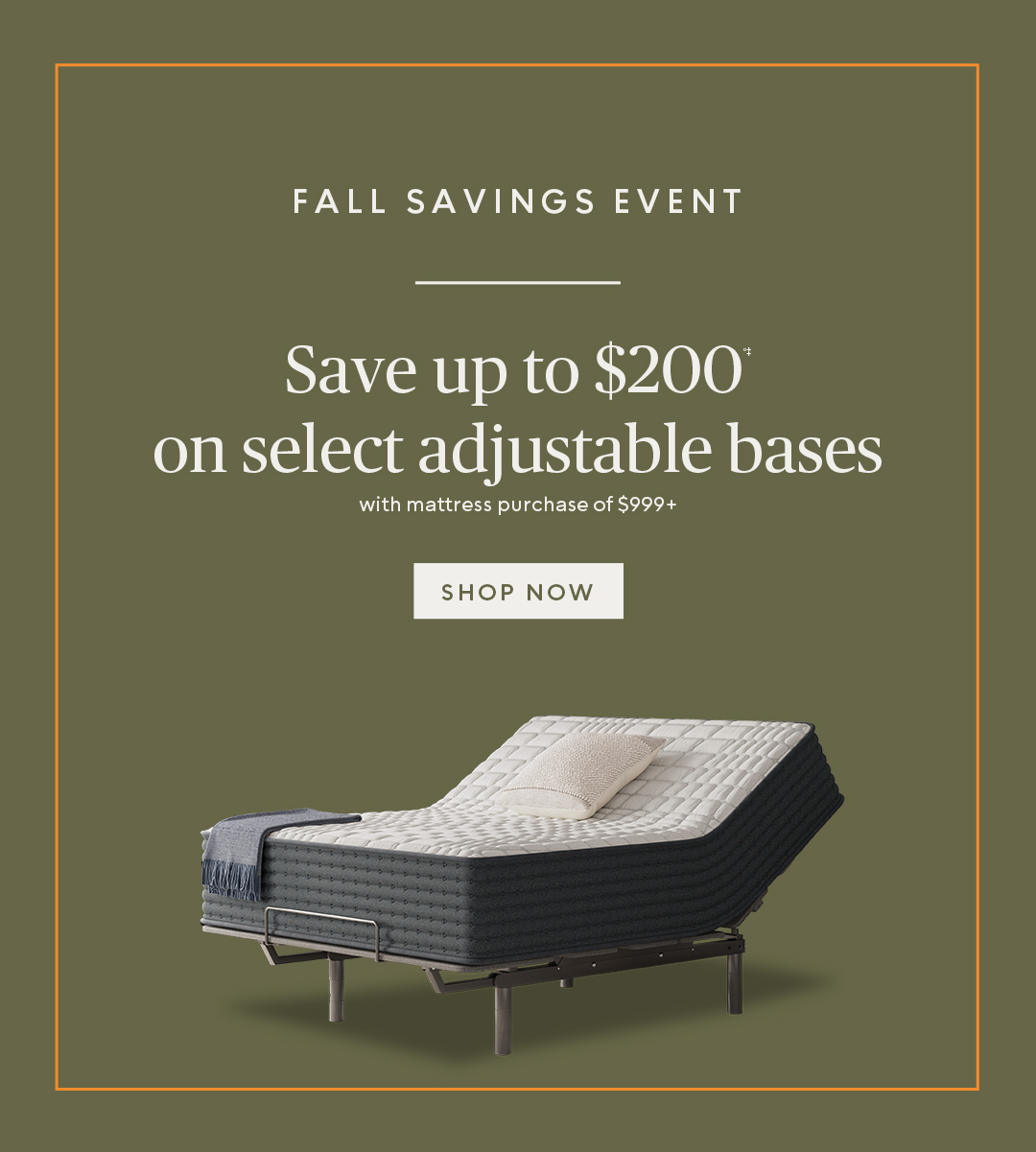 Save up to $200 on select adjustable bases