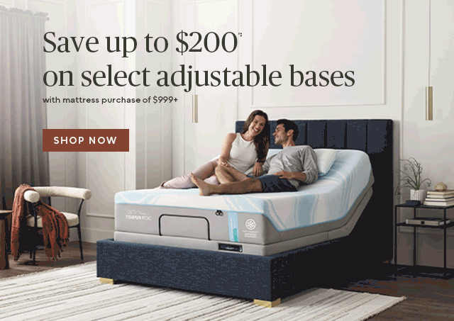 Save up to $200 on select adjustable bases