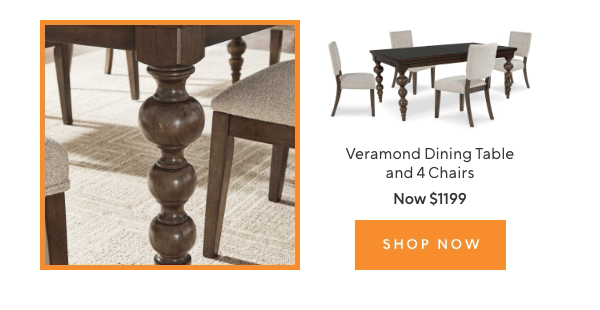 Veramond Dining Table and 4 Chairs
