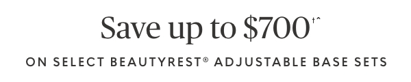 Save up to $700 on select Beautyrest adjustable base sets