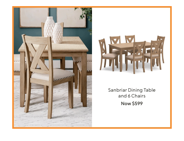 Sanbriar Dining Table and 6 Chairs