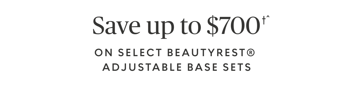 Save up to $700 on select Beautyrest adjustable base sets