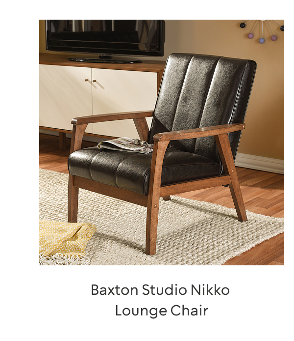 Baxton Studio Nikko Lounge Chair
