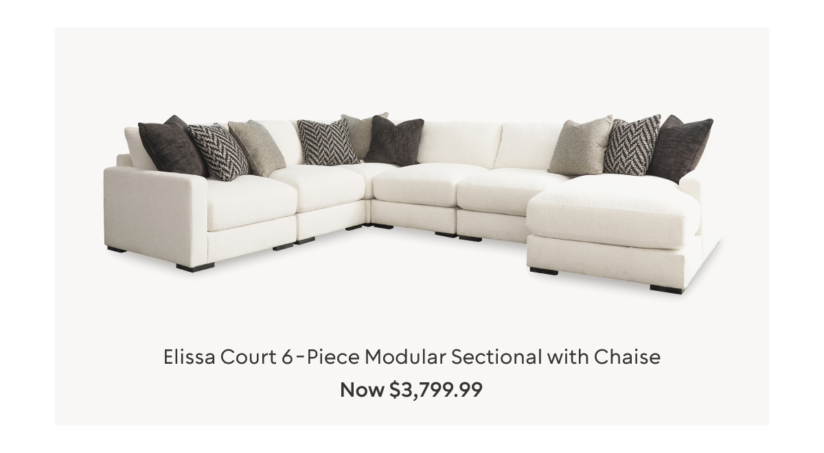 Elissa Court 6-Piece Modular Sectional with Chaise