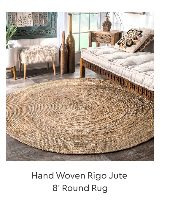 Hand Woven Rigo Jute 8' Round Rug