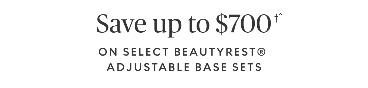 Save up to $700 on select Beautyrest adjustable base sets