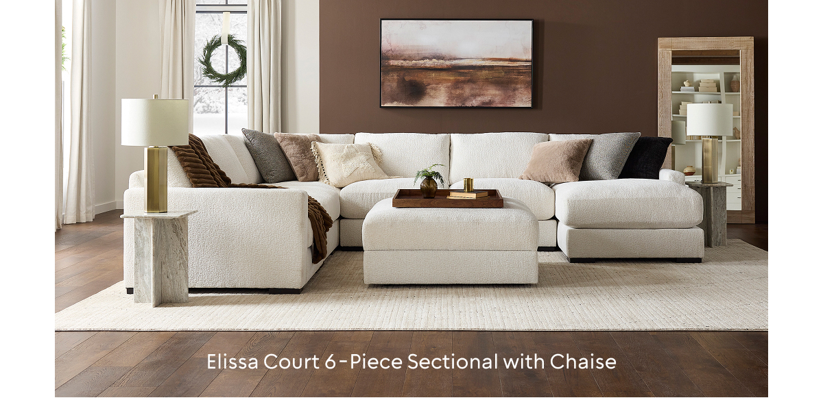 Elissa Court 6-Piece Sectional with Chaise