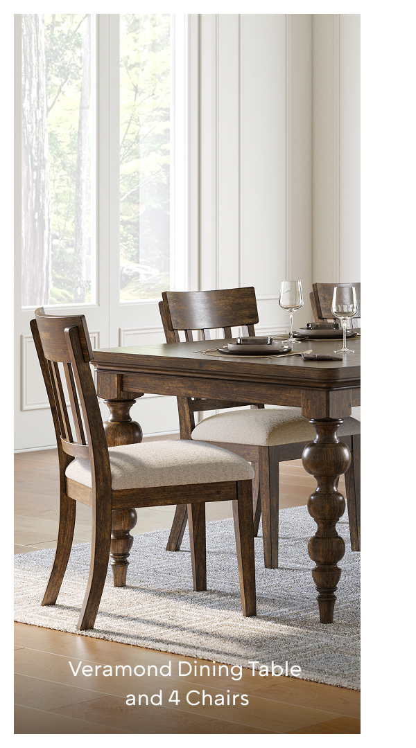 Veramond Dining Table and 4 Chairs