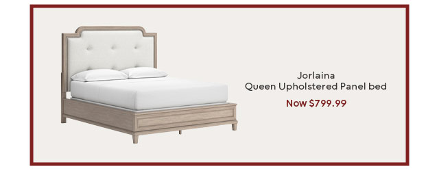 Jorlaina Queen Upholstered Panel Bed