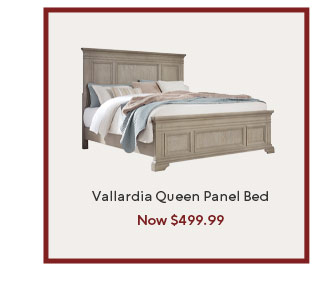 Vallardia Queen Panel Bed