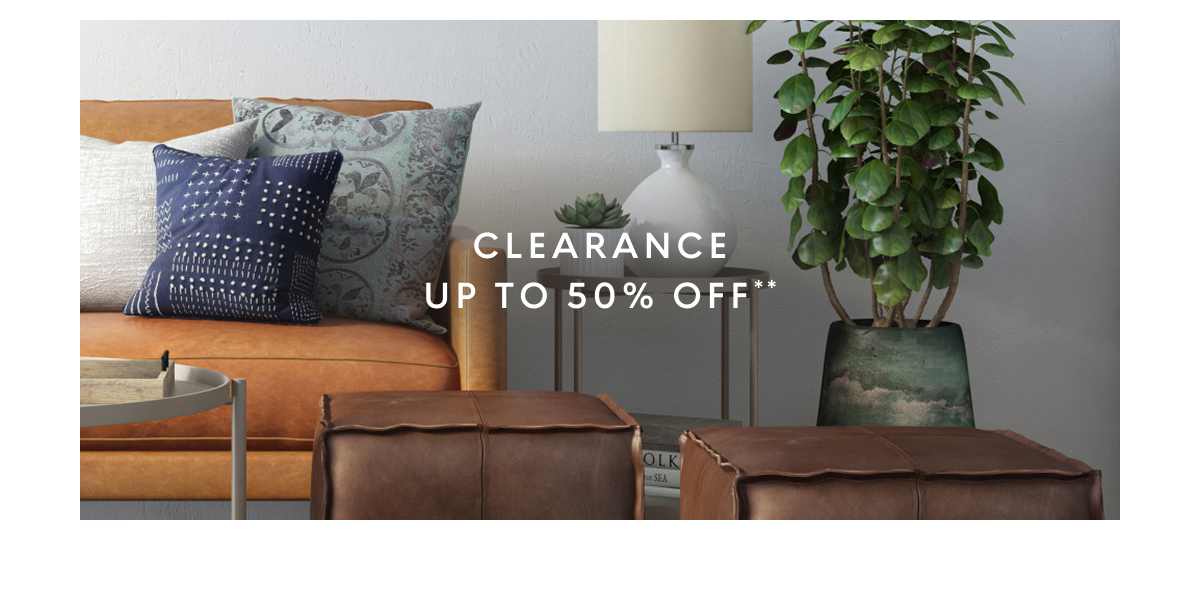 Clearance up to 50% off