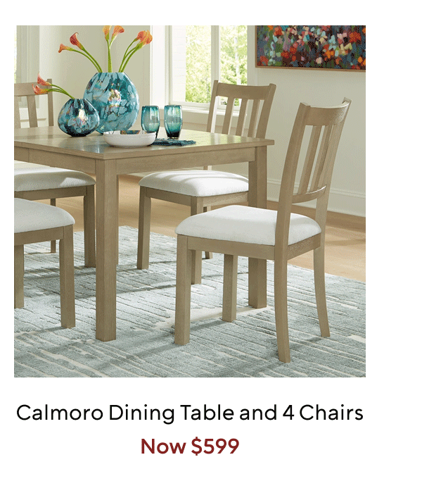 Calmoro Dining Table and 4 Chairs