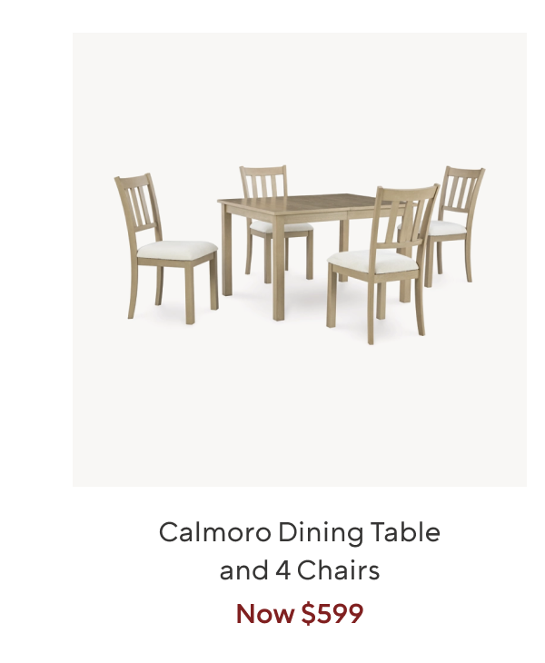 Calmoro Dining Table and 4 Chairs