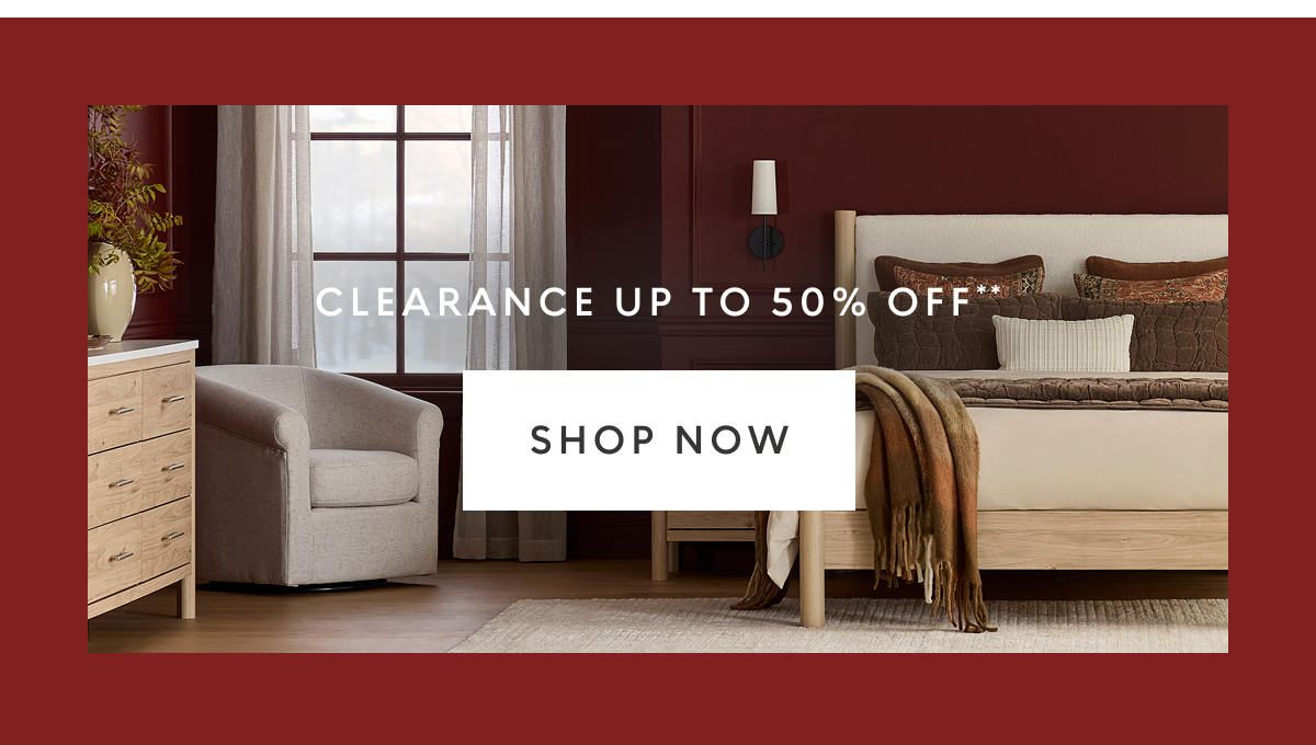 Clearance up to 50% off