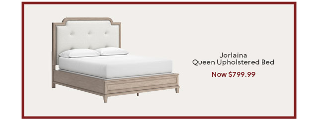 Jorlaina Queen Upholstered Panel Bed